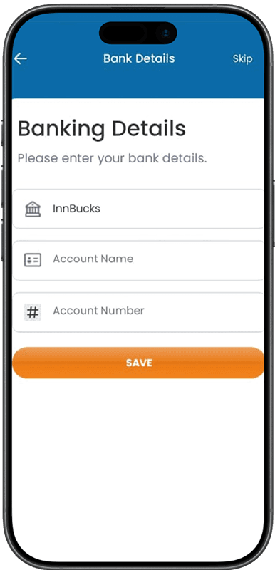 ClickGas app banking details payment screen